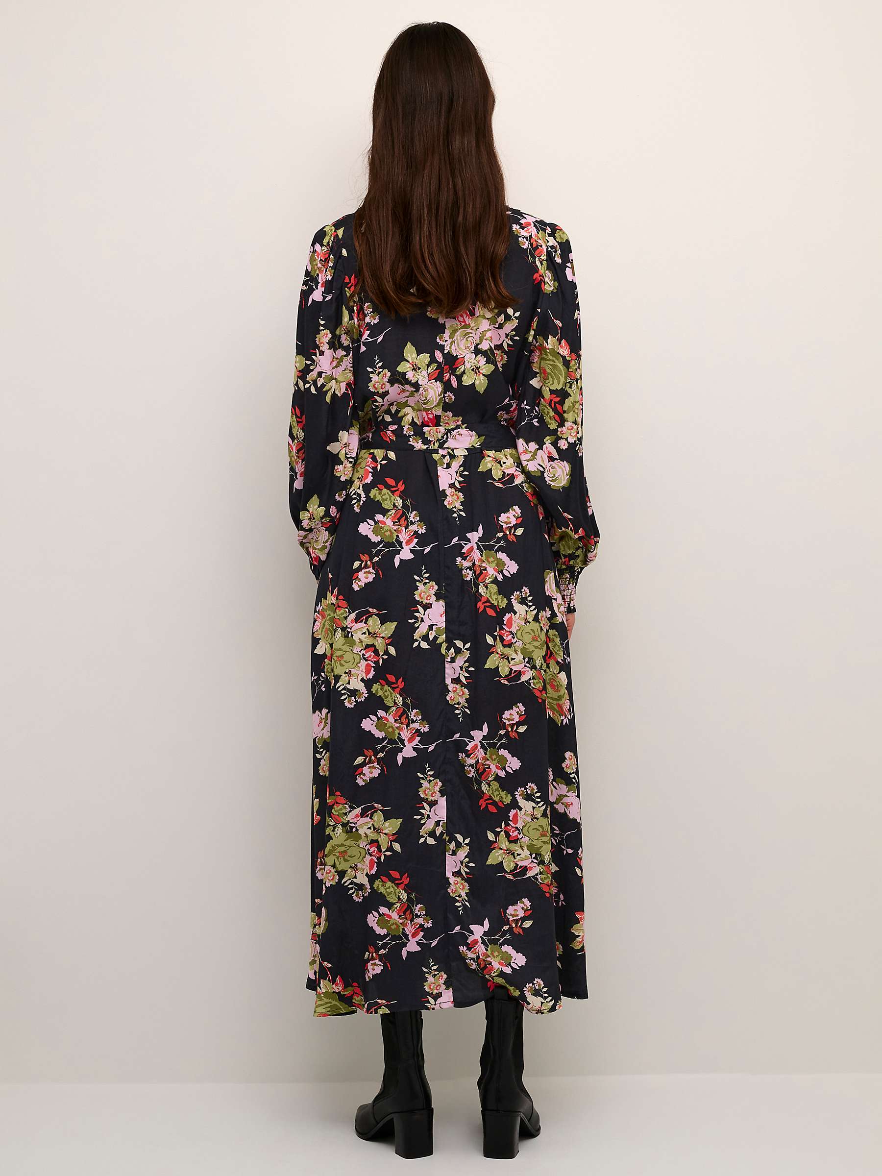 Buy KAFFE Pollie Shirt Maxi Dress, Stencil Flower Print Online at johnlewis.com