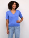 KAFFE Lizza V-Neck Short Sleeve Knitted Top