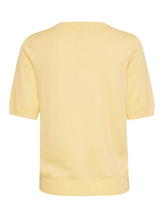 KAFFE Lizza Short Sleeve Round Neck Pullover, Mellow Yellow