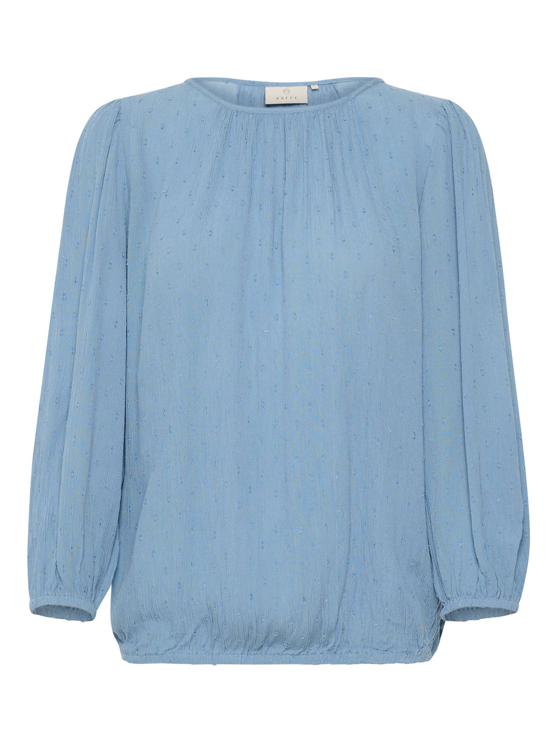 Buy KAFFE Wilma Long Sleeve Blouse, Faded Denim Online at johnlewis.com