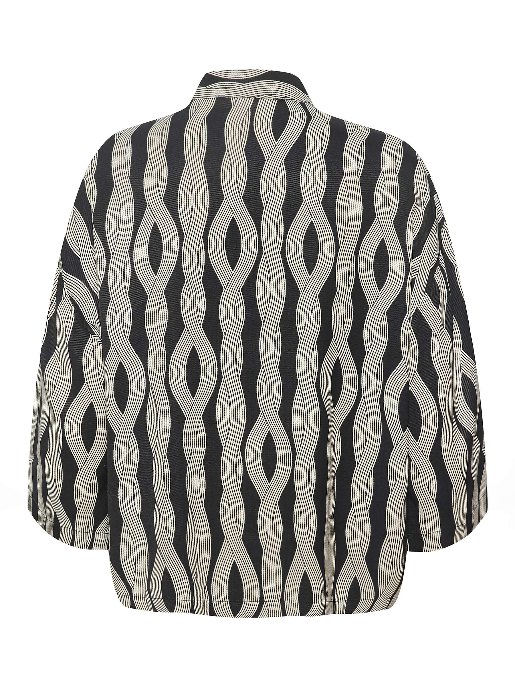 Buy KAFFE Carlbie Ecovero Casual Fit 3/4 Sleeve Shirt, Black Online at johnlewis.com