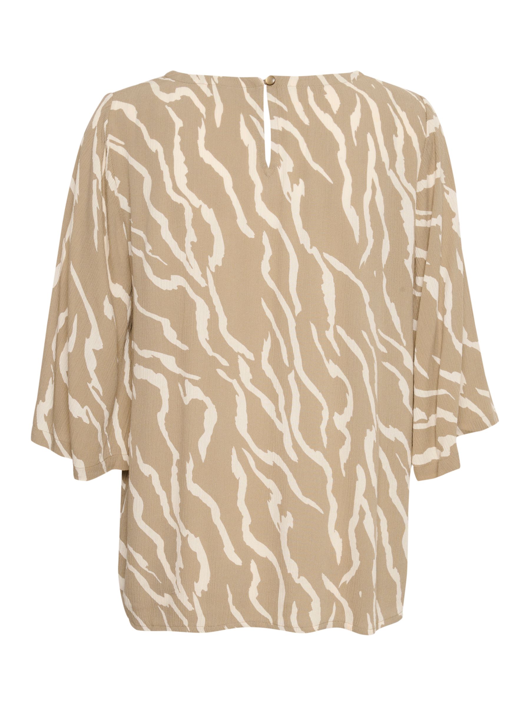 Buy KAFFE Amber Ecovero 3/4 Sleeve Round Neck Blouse Online at johnlewis.com