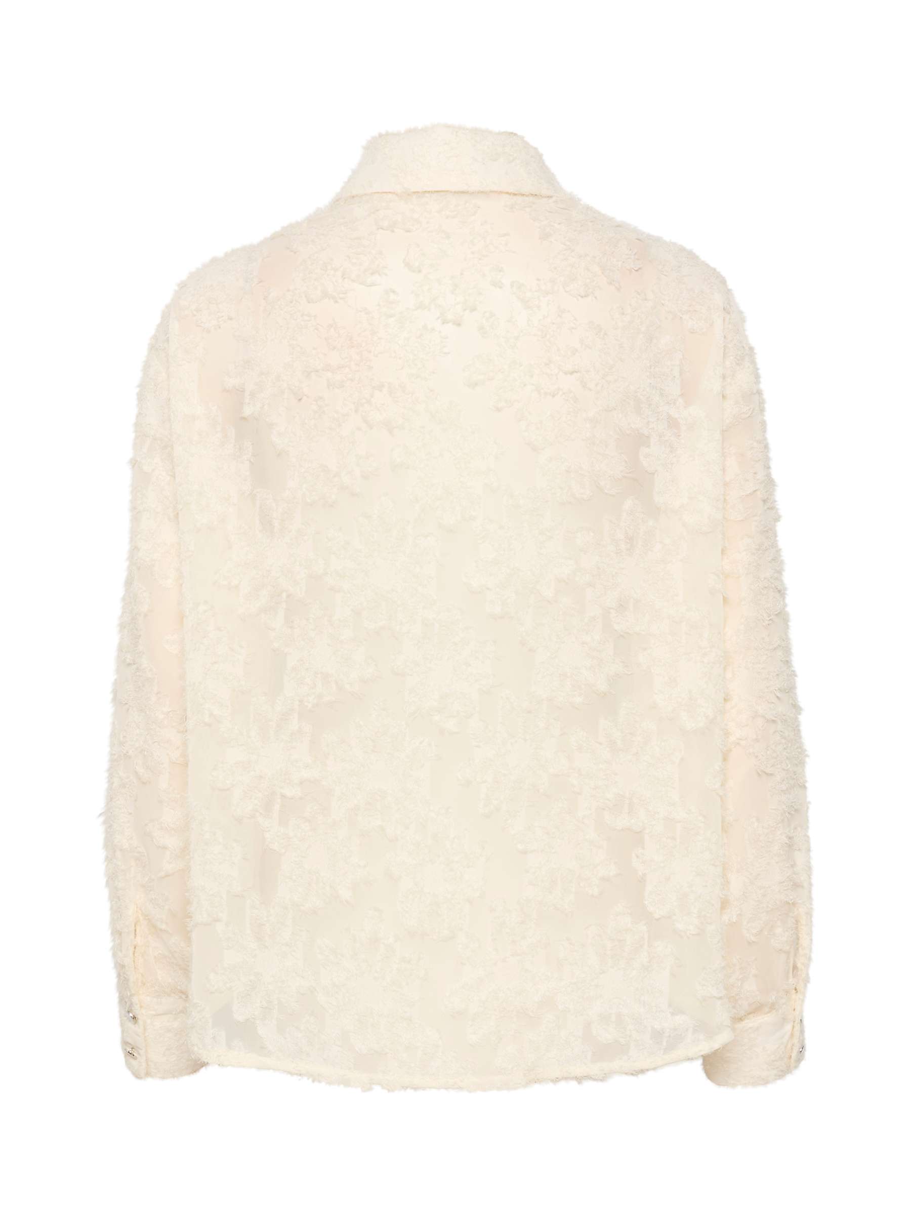 Buy KAFFE Lina Textured Chiffon Casual Fit Shirt, Turtledove Online at johnlewis.com