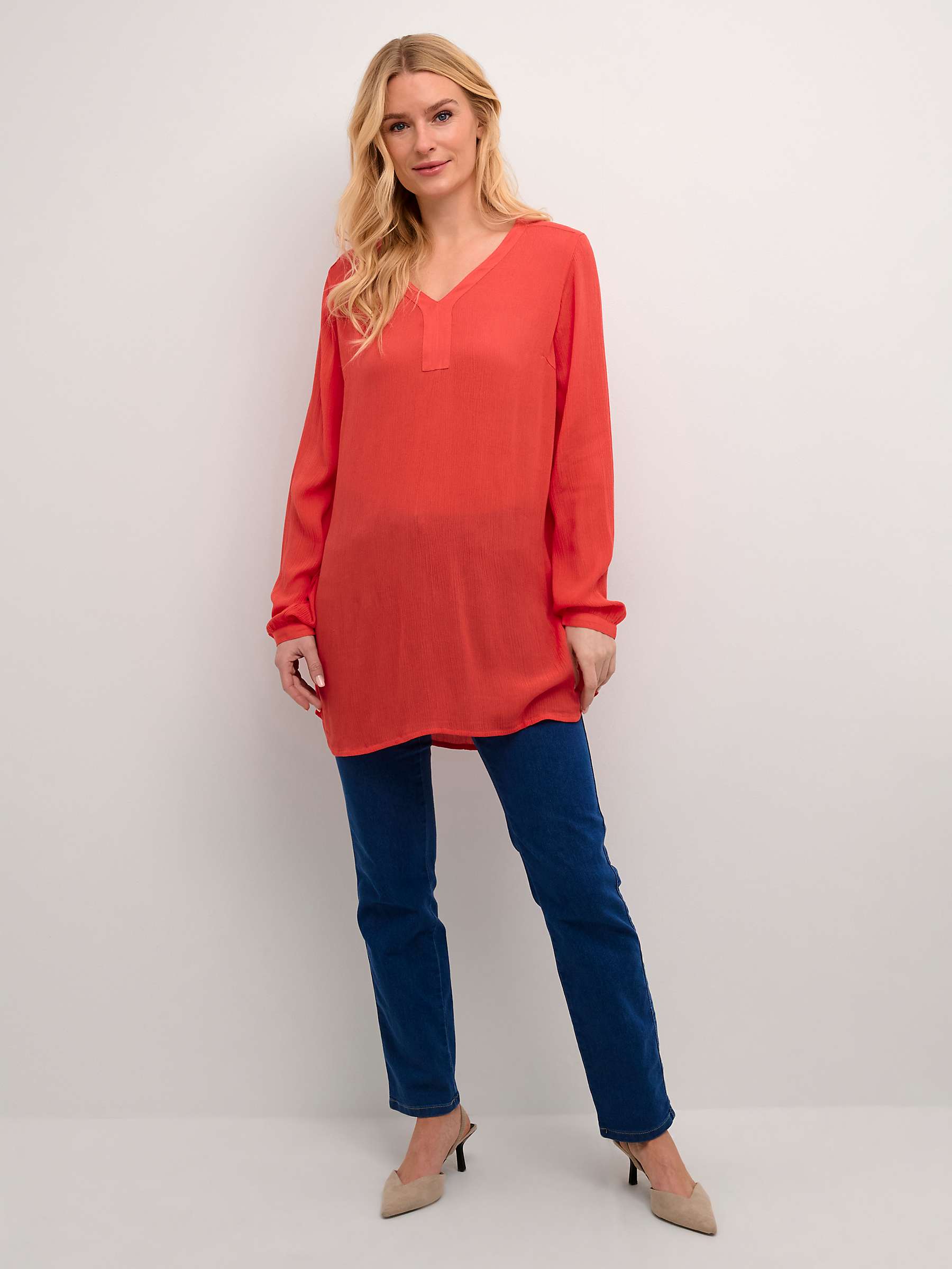 Buy KAFFE Amber Long Sleeve Tunic Top Online at johnlewis.com