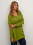 KAFFE Amber V-Neck Tunic, Calla Green