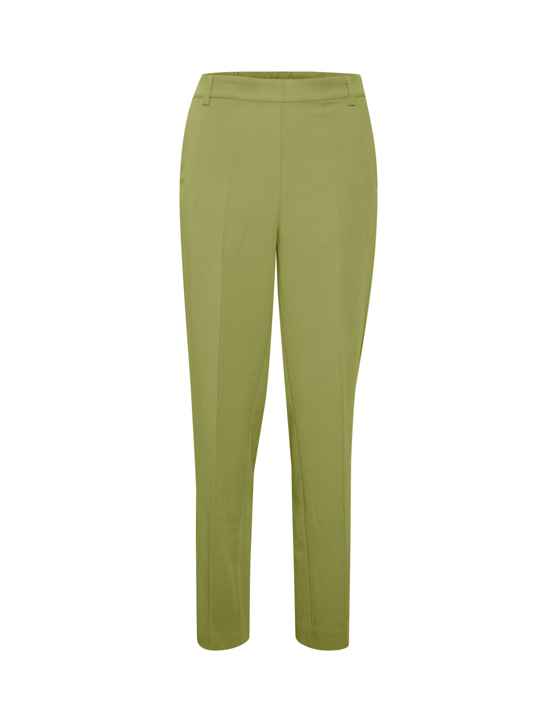 Buy KAFFE Sakura Elastic Waist Suit Trousers, Mosstone Online at johnlewis.com