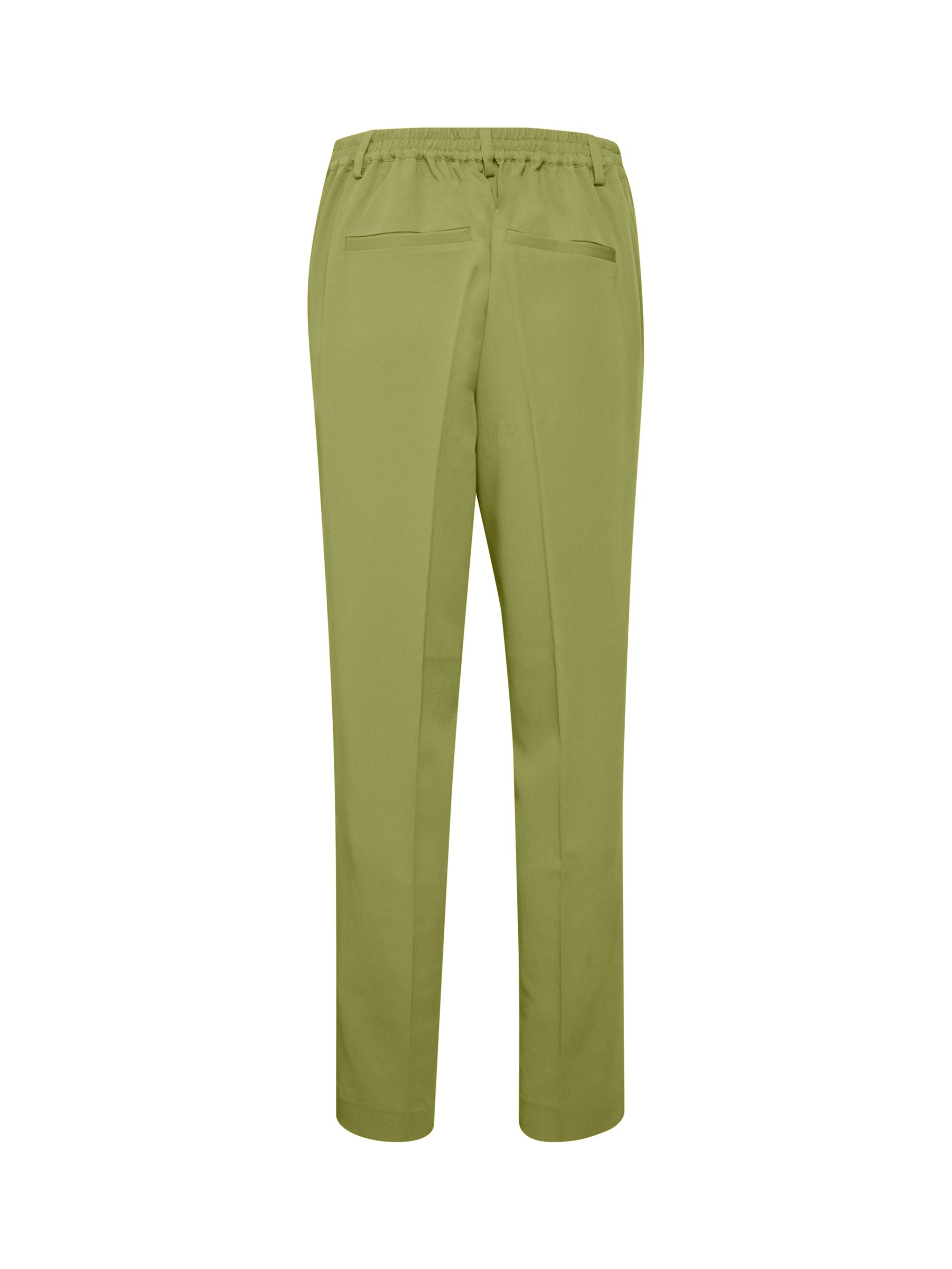 Buy KAFFE Sakura Elastic Waist Suit Trousers, Mosstone Online at johnlewis.com
