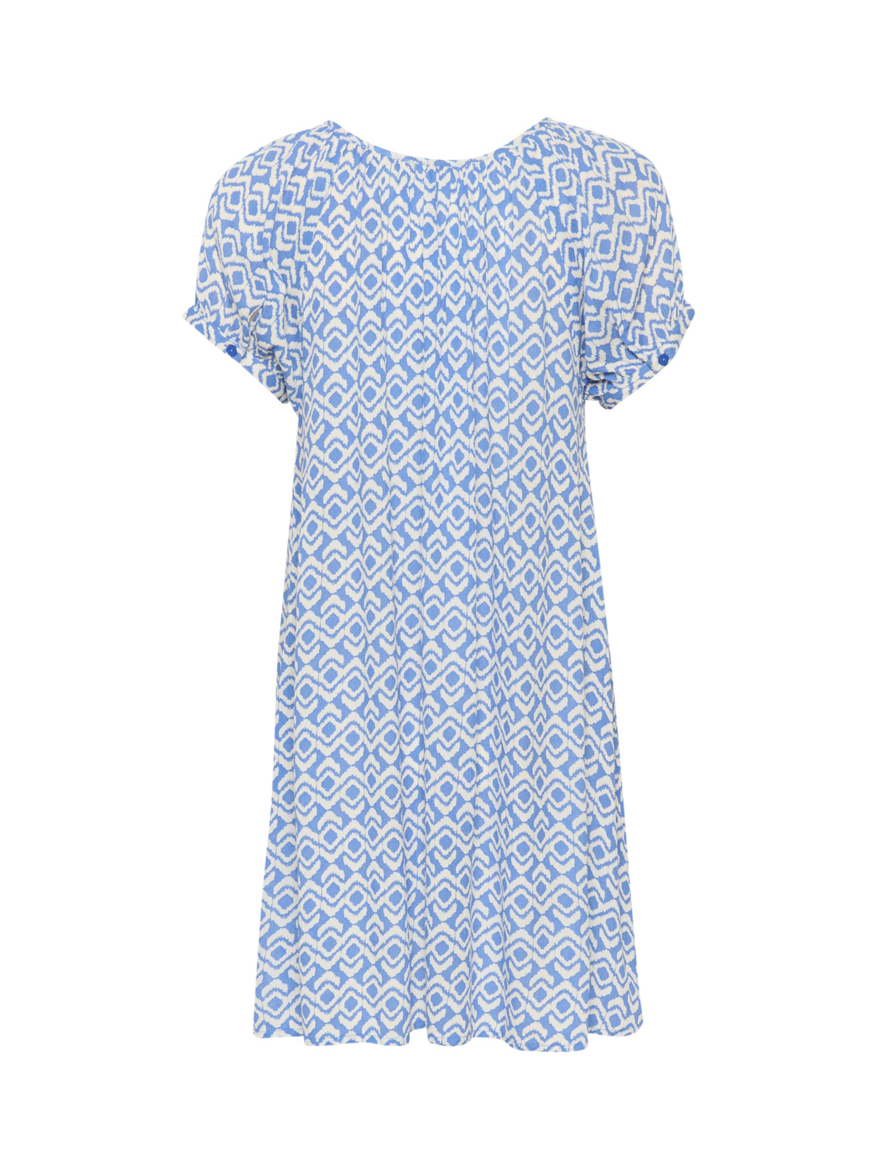 Buy KAFFE Amber Short Sleeve Scoop Neck Tunic, Blue/White Graphic Online at johnlewis.com