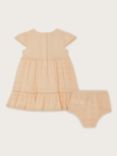 Monsoon Baby Floral Embroidered Broderie Dress & Bloomer Set, Pale Pink