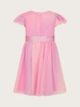Monsoon Baby Ruffle Sleeve Ombre Dress, Pink/Lilac
