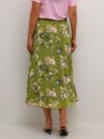 KAFFE Vita High Waisted A-Line Fit Skirt, Flower Print