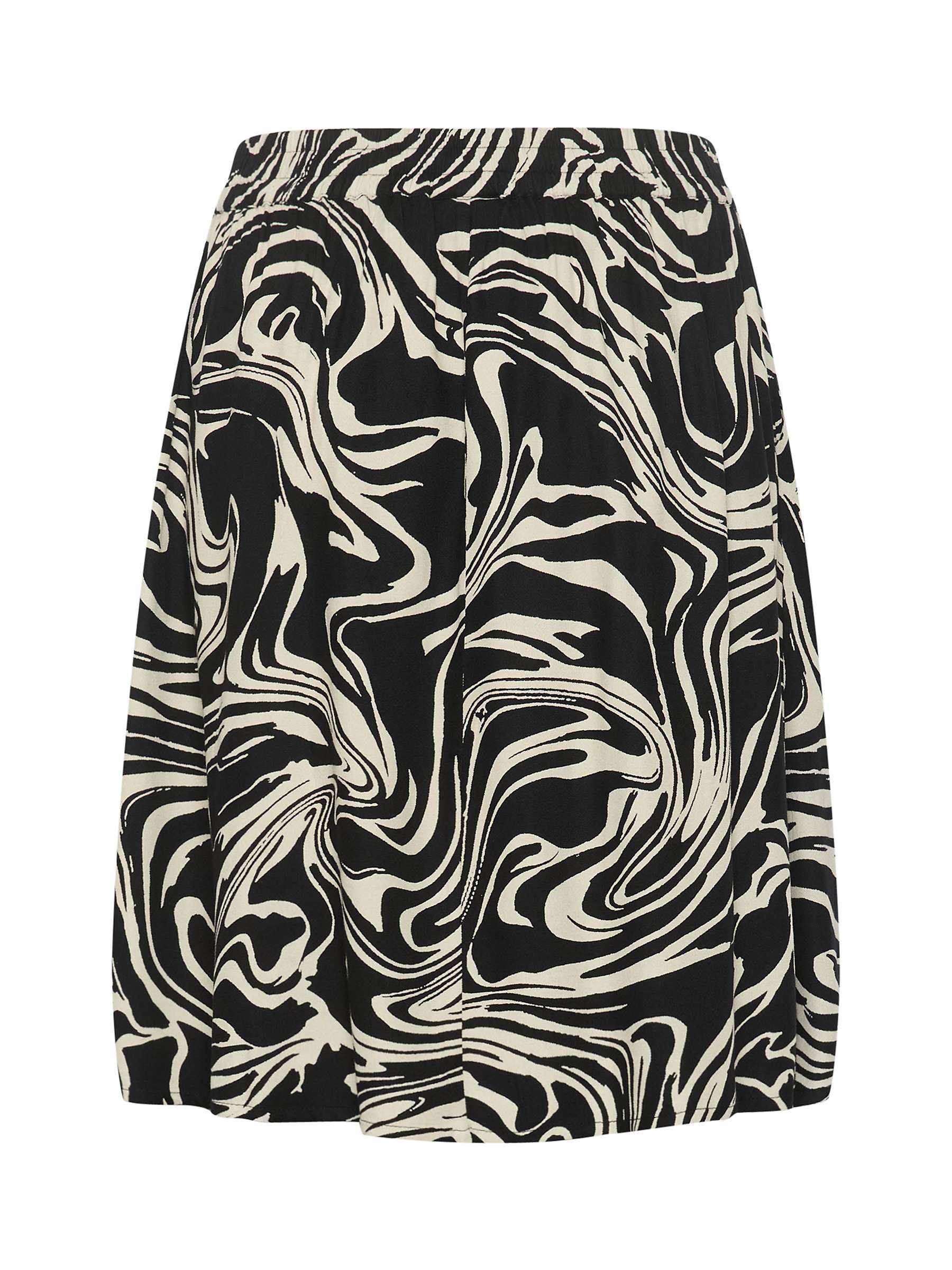 Buy KAFFE Carmen Ecovero Mini Skirt, Black/White Online at johnlewis.com