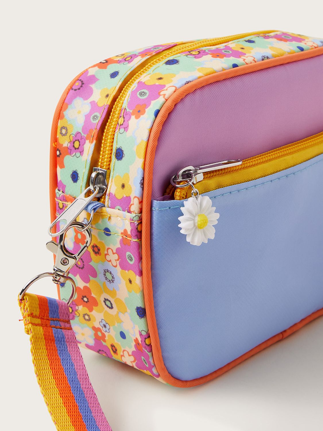 Monsoon Kids' 70's Daisy Print Bag, Multi, One Size