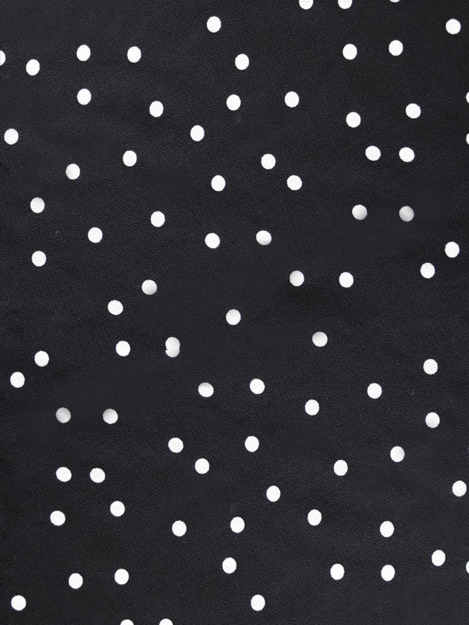 Live Unlimited Curve Petite Mono Spot Print Bias Cut Midi Dress, Black, 28