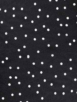 Live Unlimited Curve Petite Mono Spot Print Bias Cut Midi Dress, Black