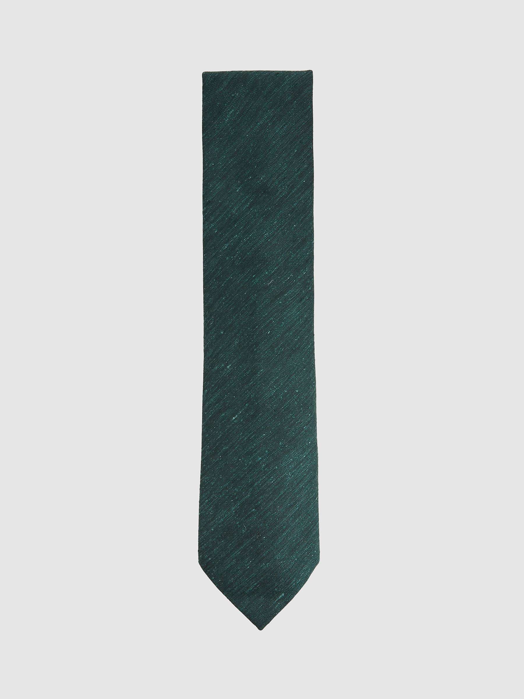 Buy Reiss Giotto Textured Silk Tie, Hunting Green Online at johnlewis.com