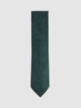 Reiss Giotto Textured Silk Tie, Hunting Green