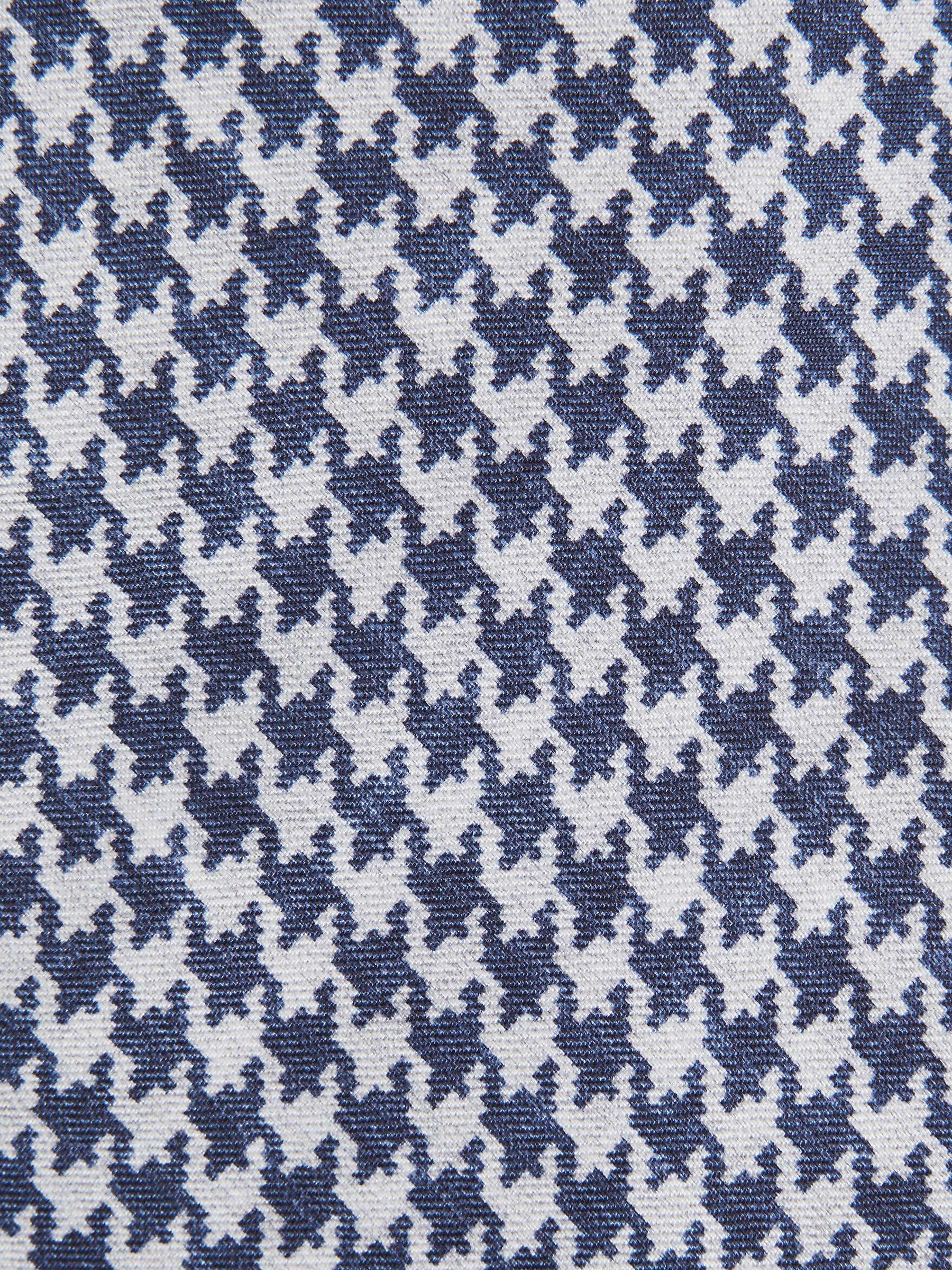 Buy Reiss Gesu Dogtooth Print Silk Tie, Blue/White Online at johnlewis.com