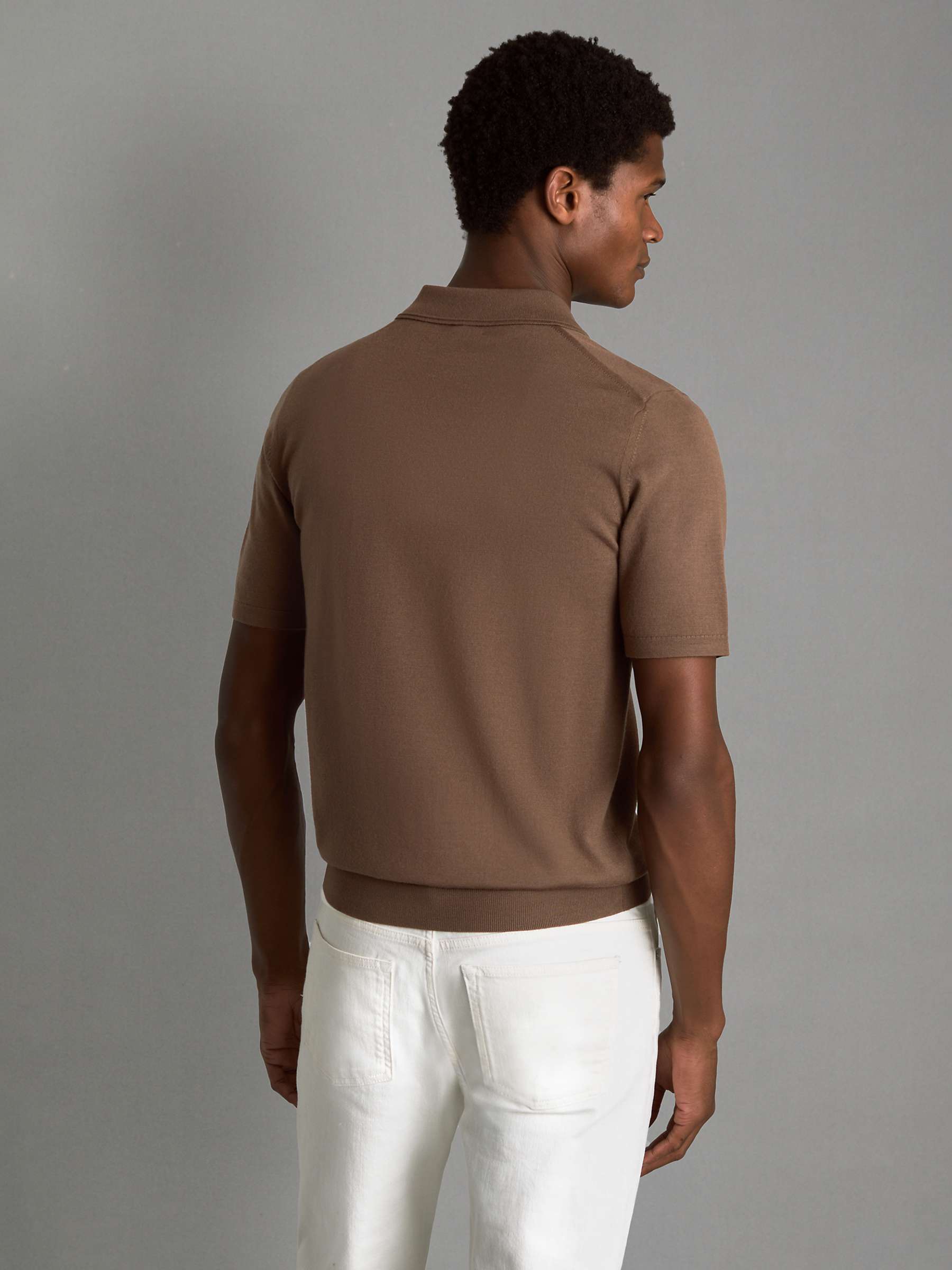 Buy Reiss Maxwell Merino Zip Neck Polo Shirt Online at johnlewis.com