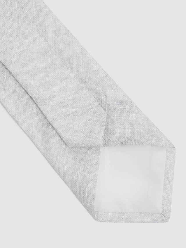 Reiss Vitali Linen Tie, Soft Ice