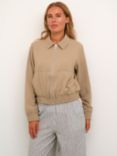 KAFFE Maude Collared Bomber Jacket, Chinchilla