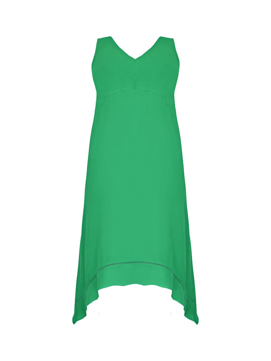 Buy Live Unlimited Curve Ladder Trim Hanky Hem Midaxi Dress, Green Online at johnlewis.com