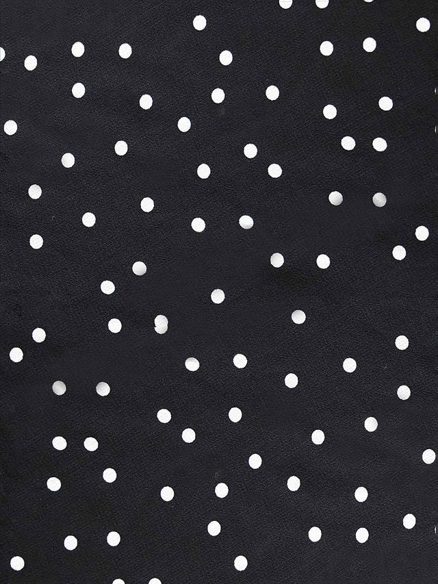 Live Unlimited Petite Curve Mono Spot Print Layered Tunic Top, Black