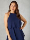 Live Unlimited Curve Petite Ruffle Tiered Maxi Dress, Blue