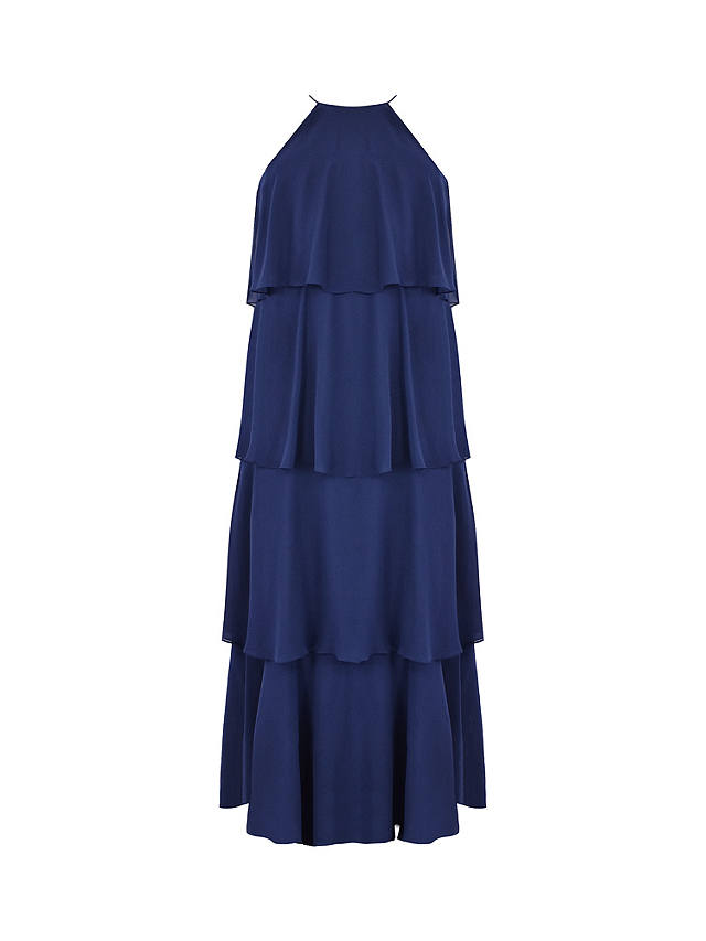 Live Unlimited Curve Ruffle Tiered Maxi Dress, Blue