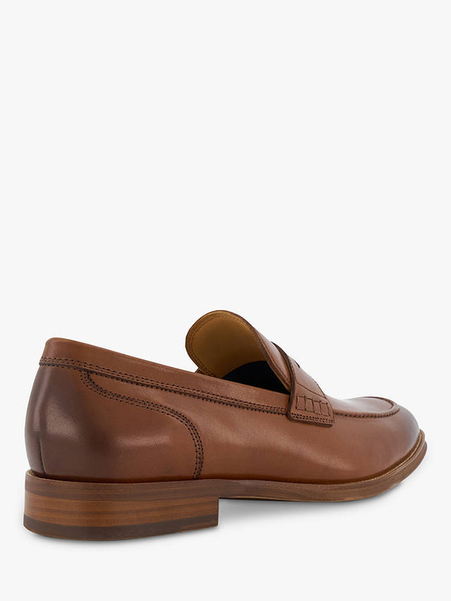 Dune Wide Fit Sulli Leather Penny Loafers, Tan