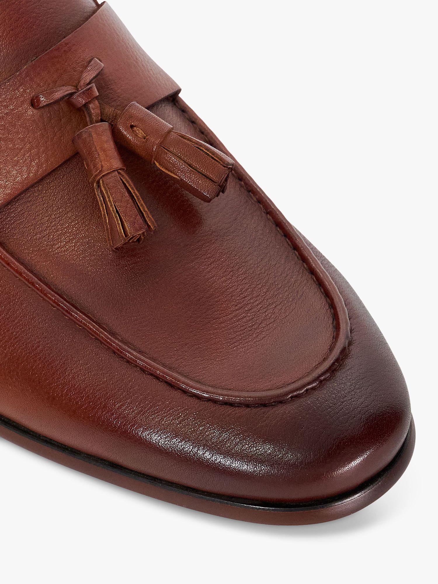 Buy Dune Supremium Tassel Leather Loafers, Tan Online at johnlewis.com