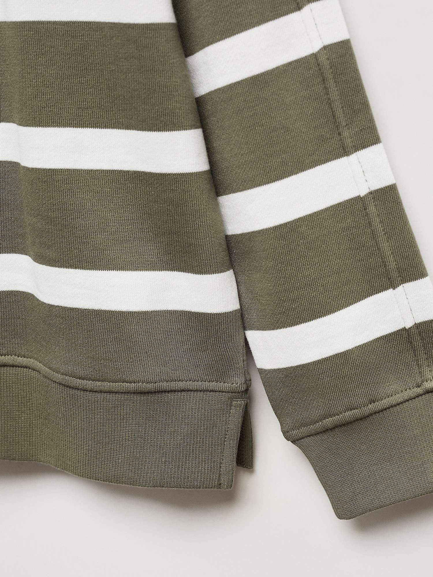 Buy Mango Kids' Stripe Side Split Sweatshirt, Beige Khaki Online at johnlewis.com