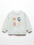 Mango Baby Sabana Best Trip Sweatshirt, Turquoise Aqua