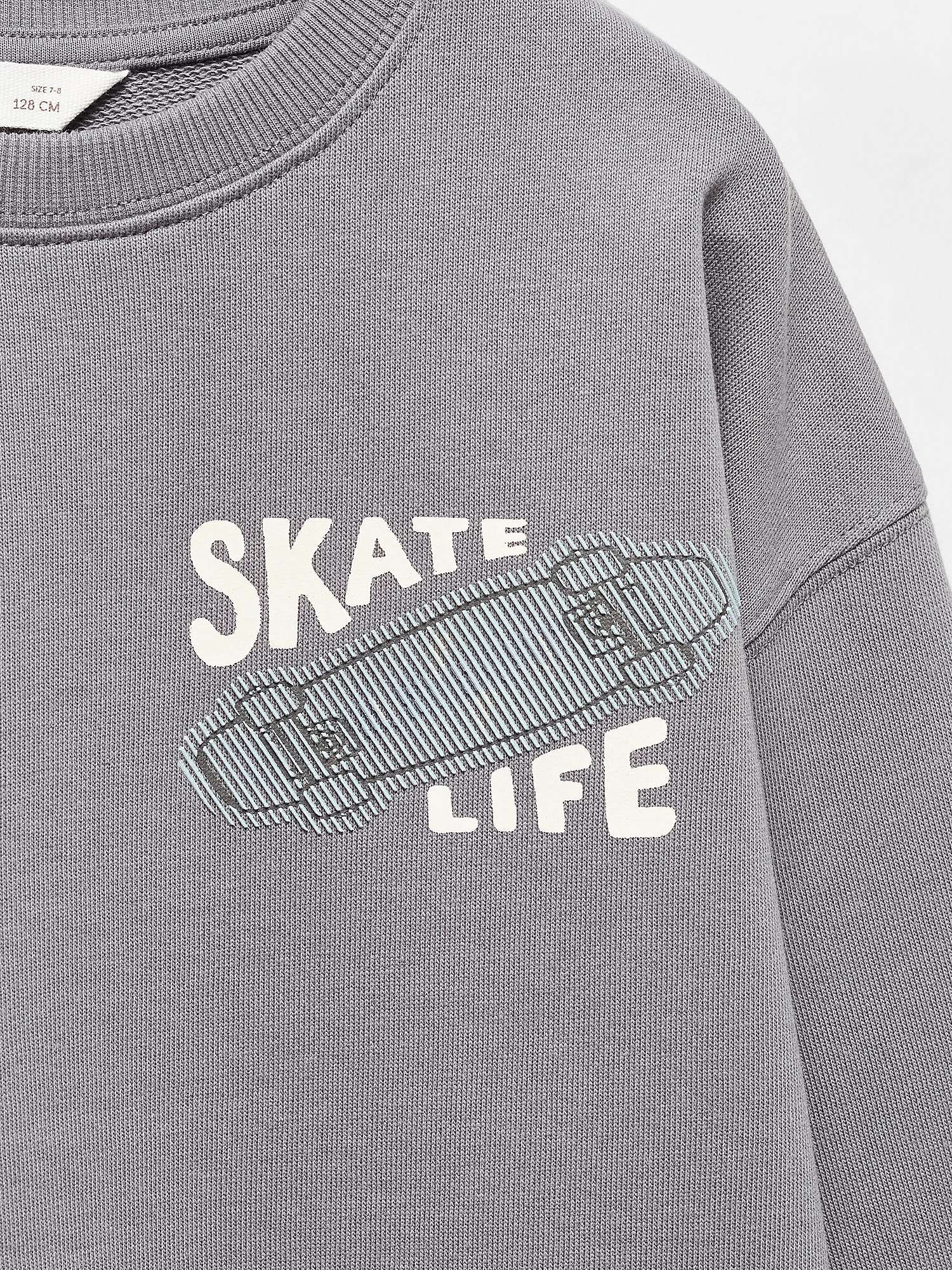 Buy Mango Kids' Skate Life Sweatshirt, Grey Online at johnlewis.com