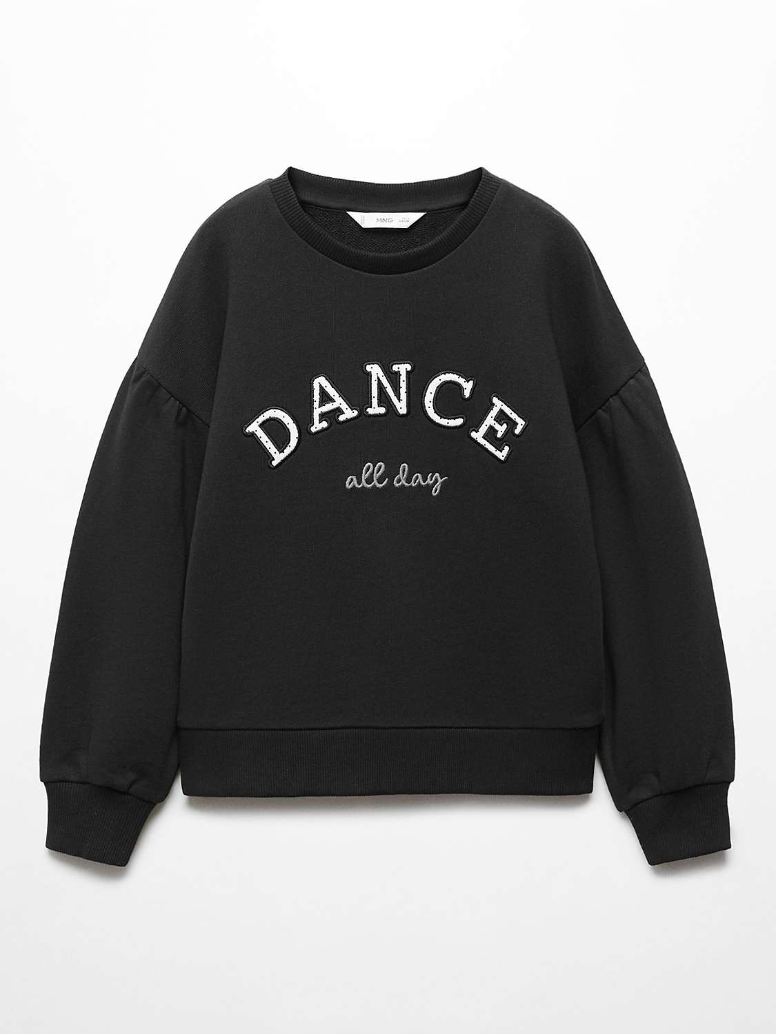 Buy Mango Kids' Dance All Day Sweatshirt, Black Online at johnlewis.com