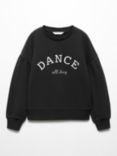 Mango Kids' Dance All Day Sweatshirt, Black
