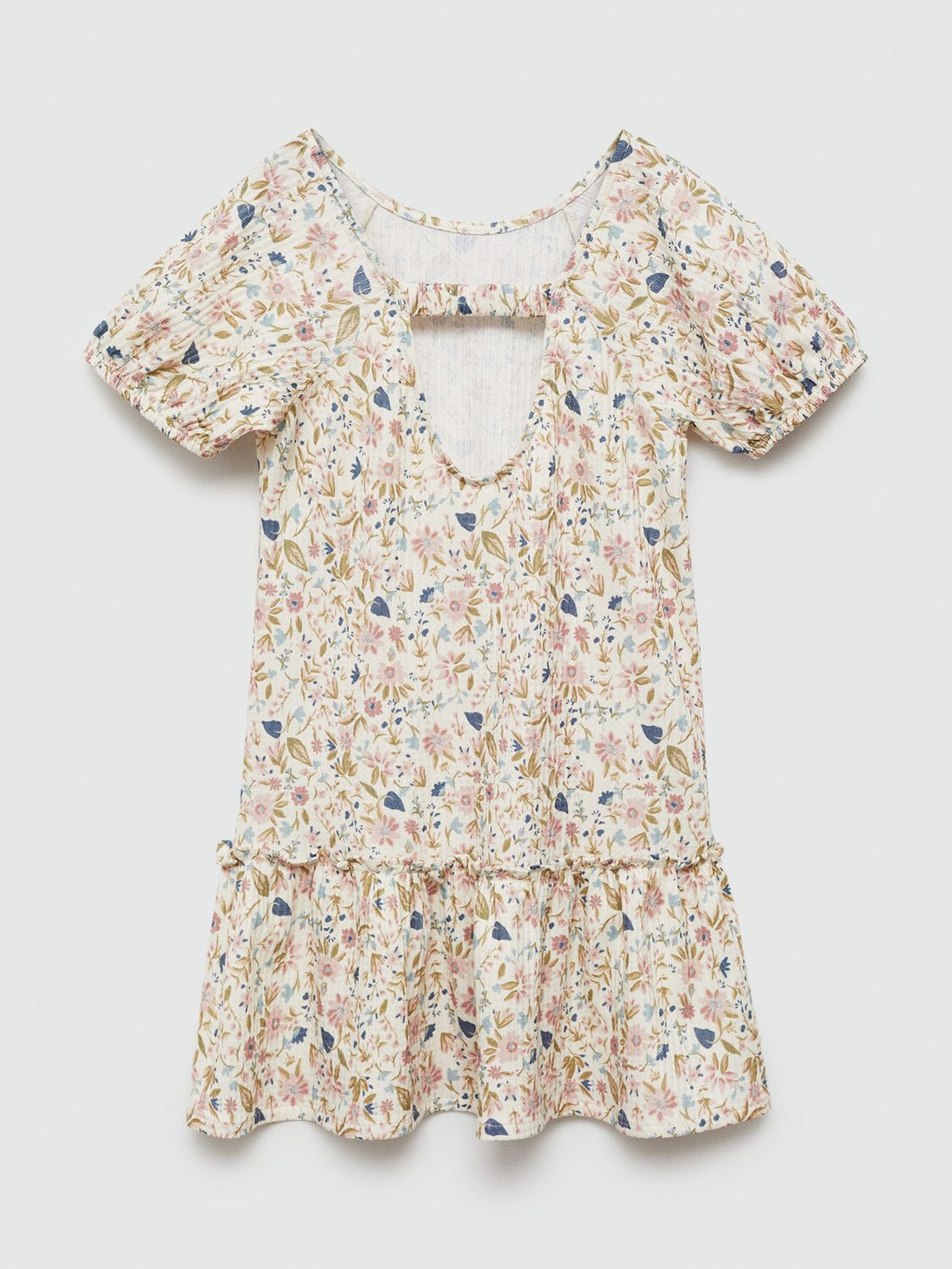 Buy Mango Kids' Laura Floral Dress, Yellow/Multi Online at johnlewis.com