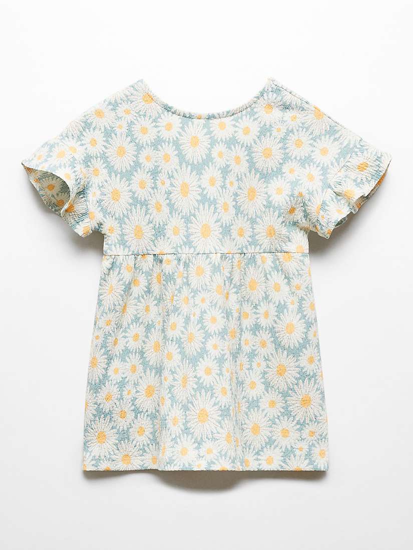 Buy Mango Baby Anna Daisy Print Ruffle Sleeve Dress, Green/Multi Online at johnlewis.com
