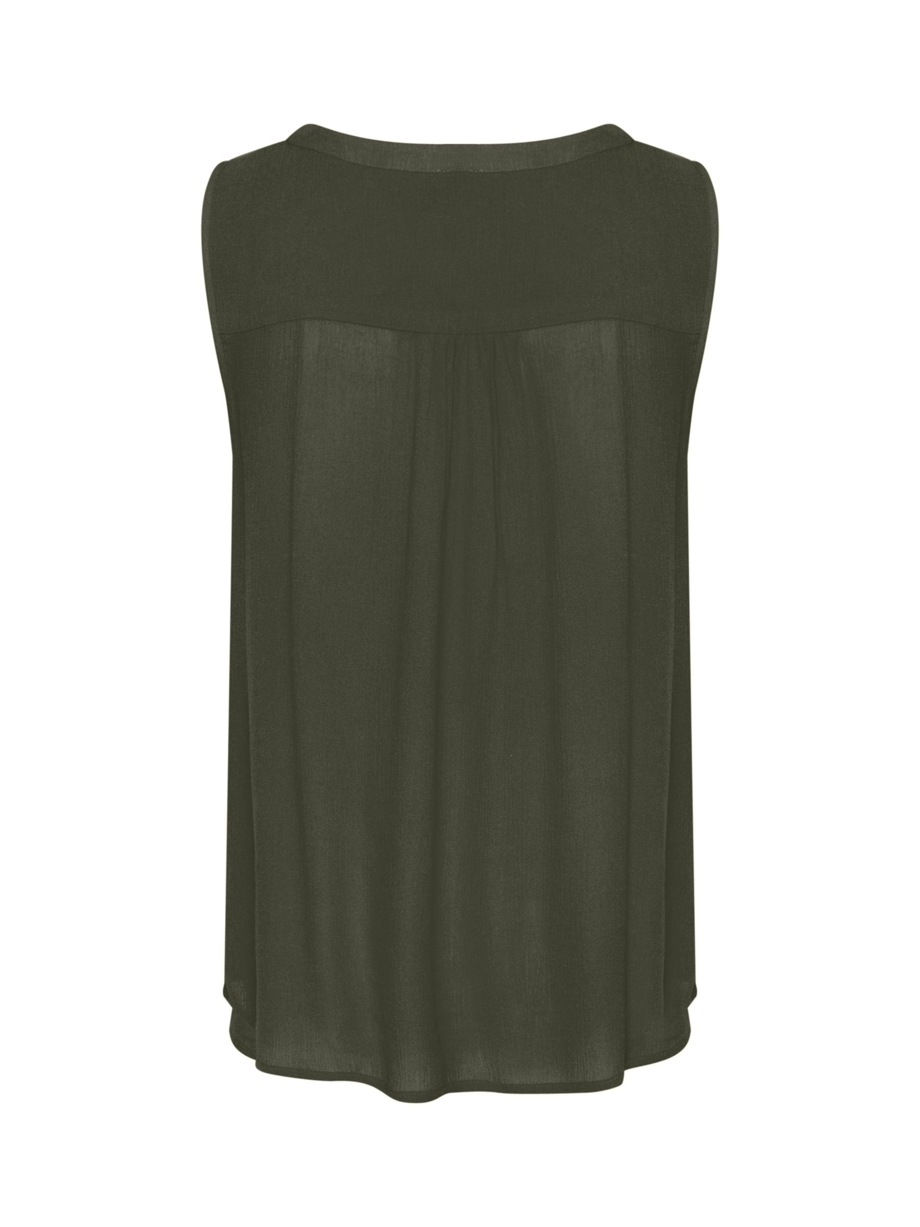 KAFFE Amber Sleeveless Top, Forest Night