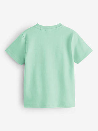 Ted Baker Kids' Baker Logo Basket Weave Texture T-Shirt, Green