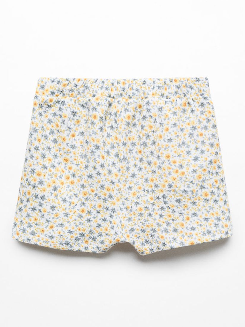 Buy Mango Baby Travi Floral Print Tie Waist Shorts, White/Multi Online at johnlewis.com