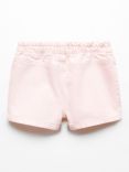 Mango Kids' Pepi Paperbag Shorts, Pastel Pink