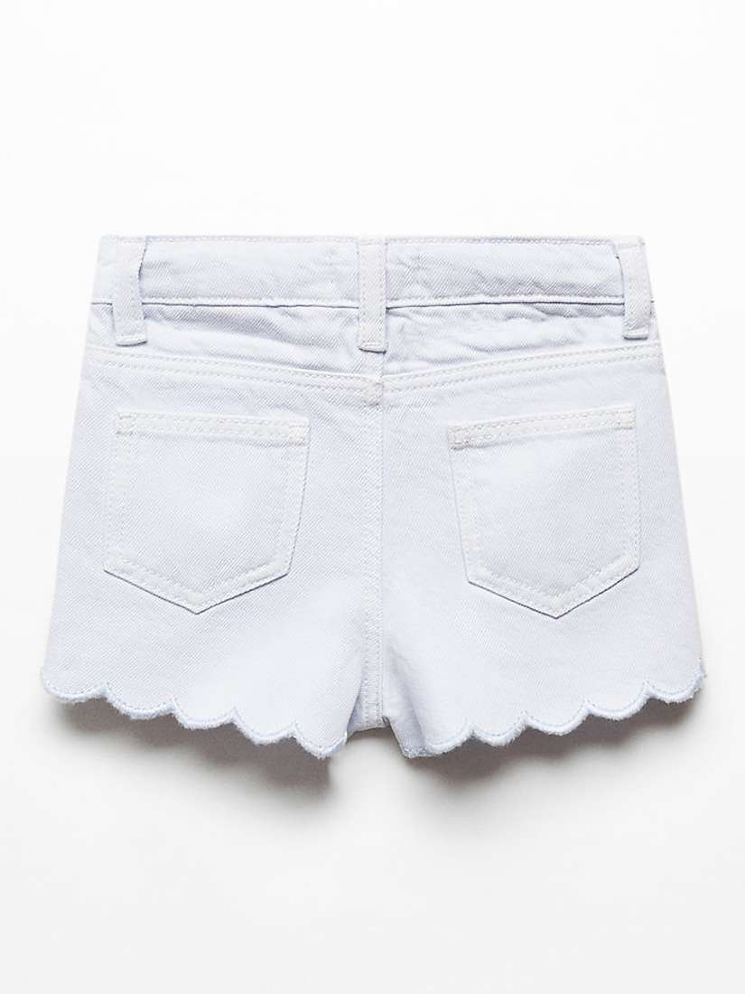 Buy Mango Baby Sophie Wavy Hem Shorts, Light Patel Blue Online at johnlewis.com