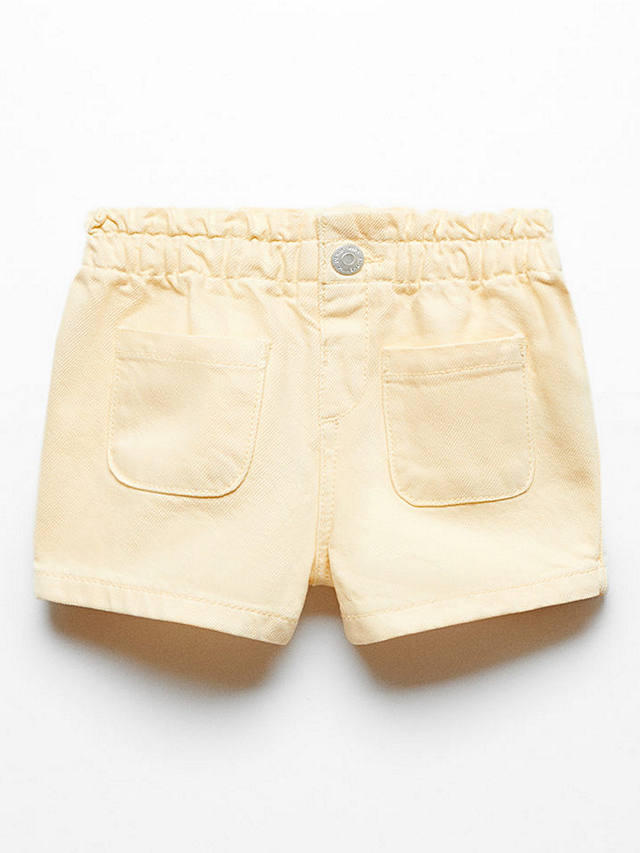 Mango Kids' Pepi Paperbag Shorts, Yellow
