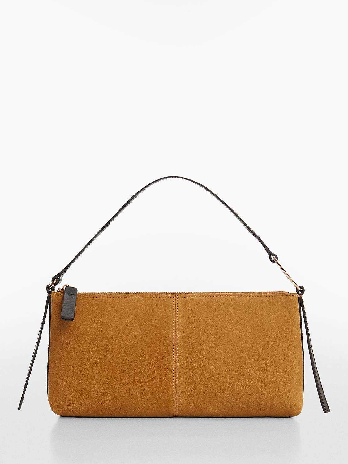 Buy Mango Rua Leather Shoulder Bag, Medium Brown Online at johnlewis.com