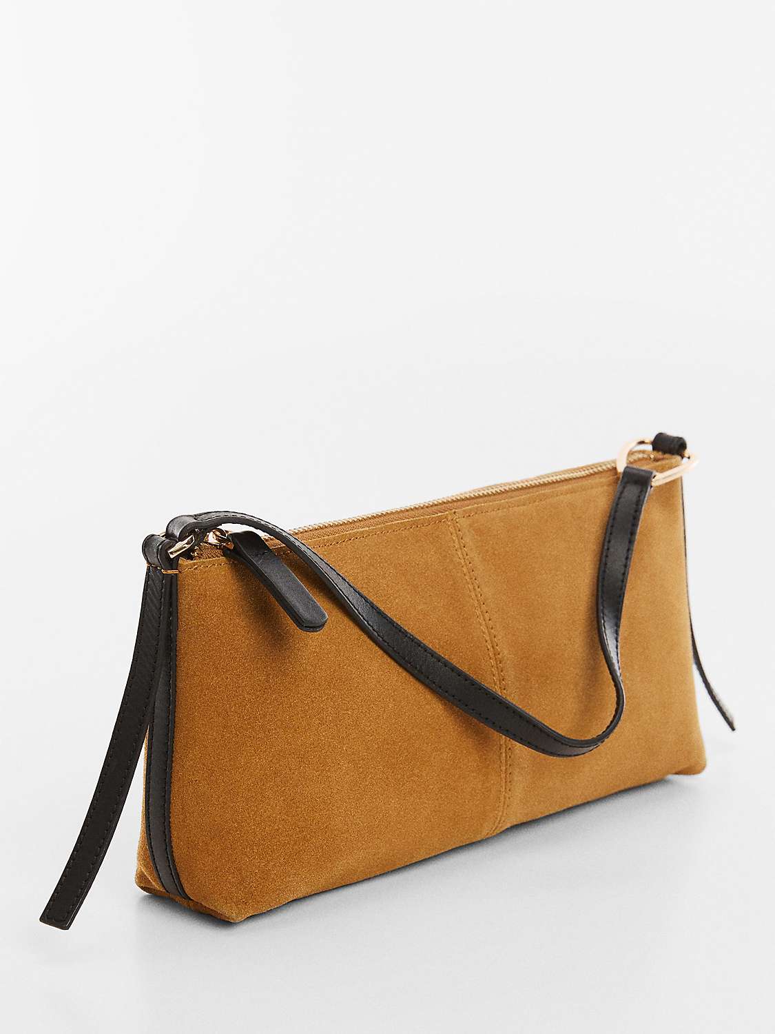 Buy Mango Rua Leather Shoulder Bag, Medium Brown Online at johnlewis.com