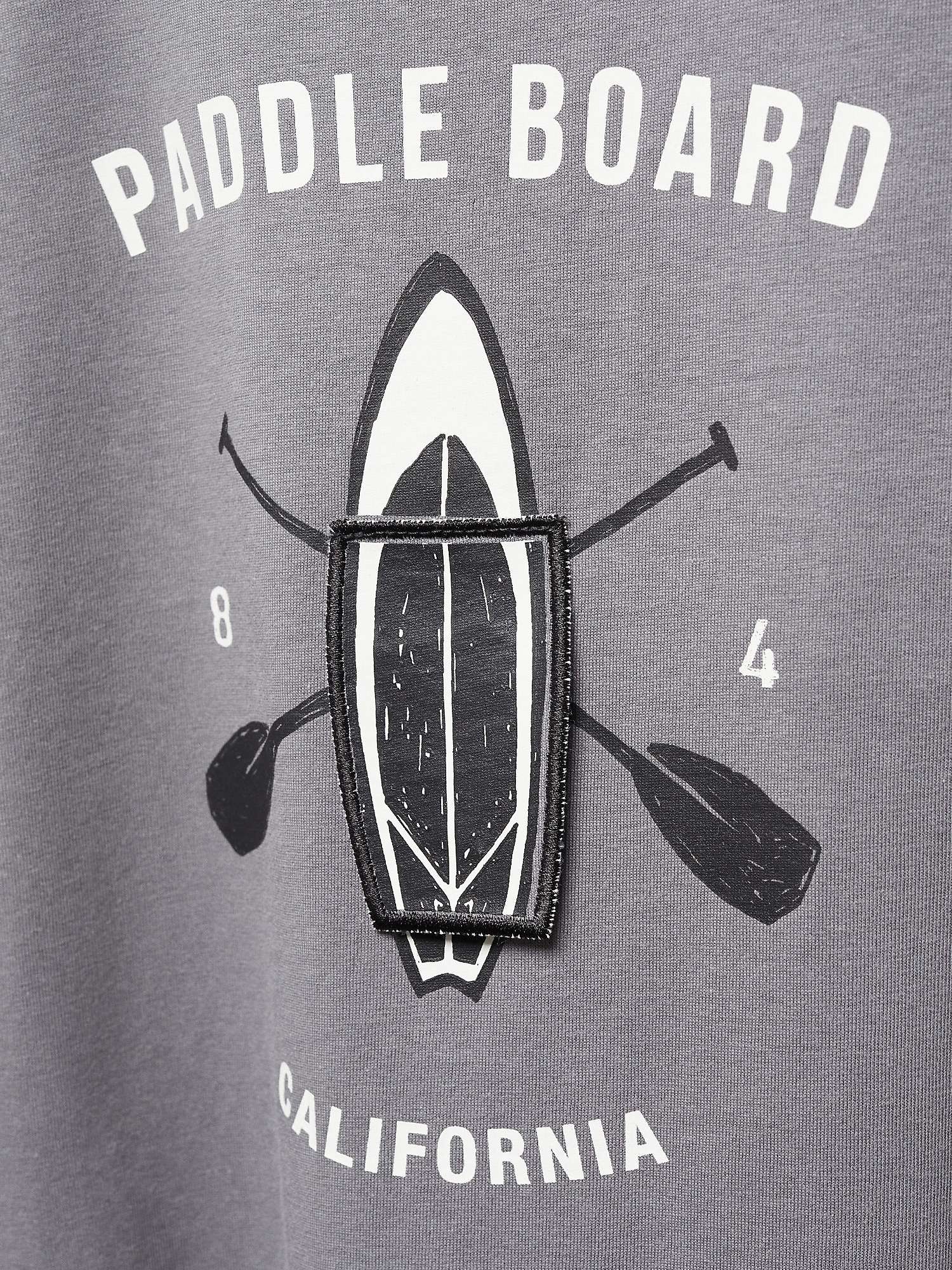 Buy Mango Kids' Paddle Board T-Shirt, Charcoal Online at johnlewis.com