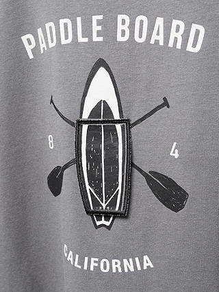 Mango Kids' Paddle Board T-Shirt, Charcoal
