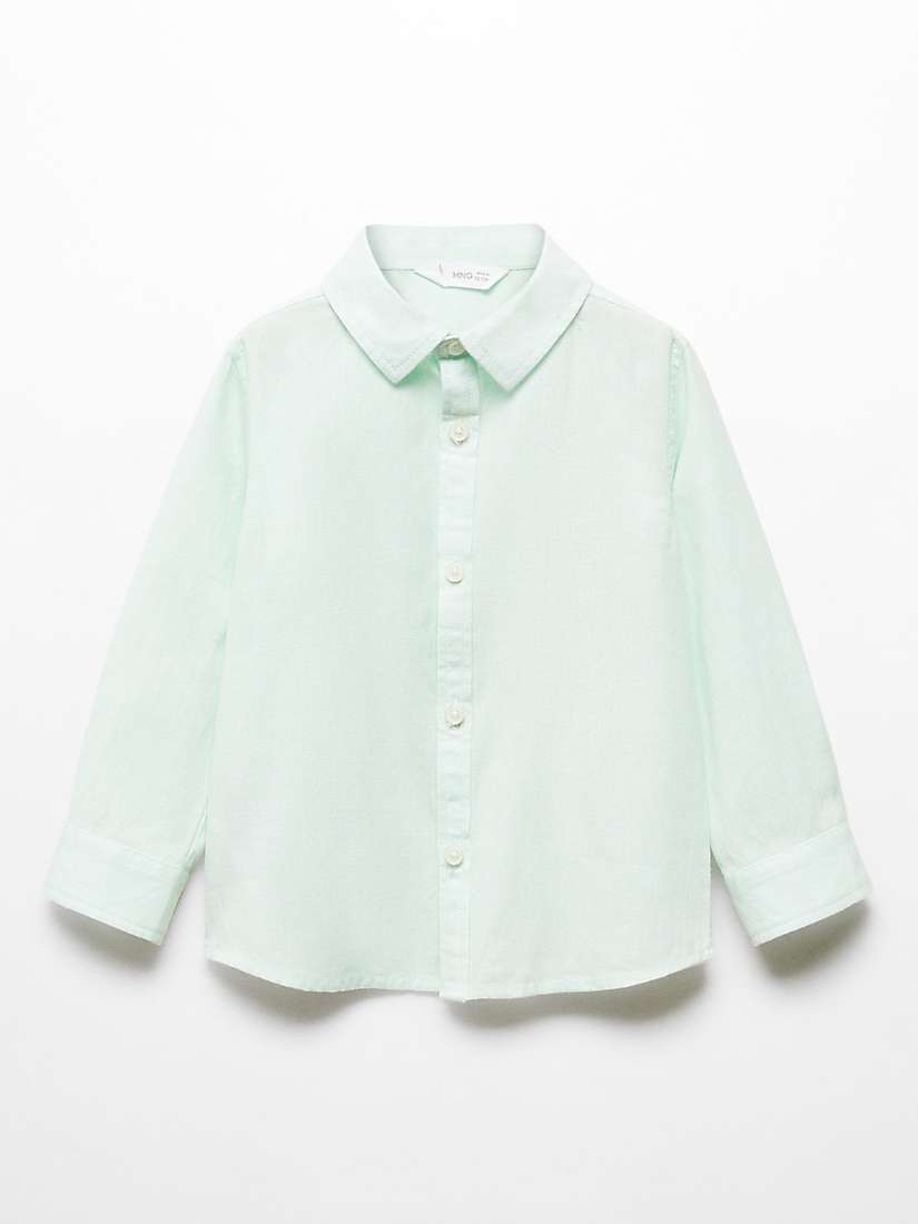 Buy Mango Baby Blas Regular Fit Shirt, Turquoise Aqua Online at johnlewis.com