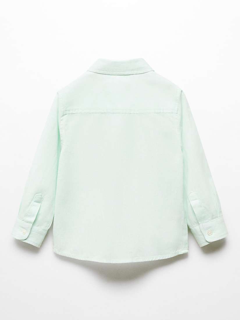 Buy Mango Baby Blas Regular Fit Shirt, Turquoise Aqua Online at johnlewis.com
